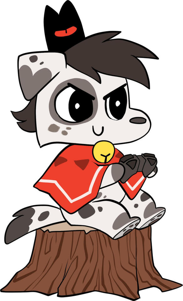 Ari's dog in the style of Cult of the Lamb!